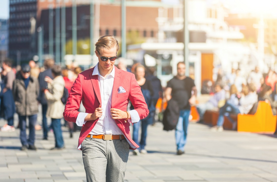 Man walking in Oslo